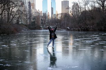 En images, New York sous la glace