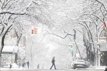 New York se réveille sous la neige pour la première fois de l'année