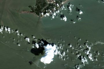 Pollution au pétrole dans le golfe du Mexique après le passage d'Ida