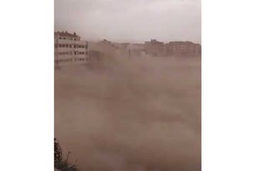 Une effrayante tempête de sable s'abat sur Albacete
