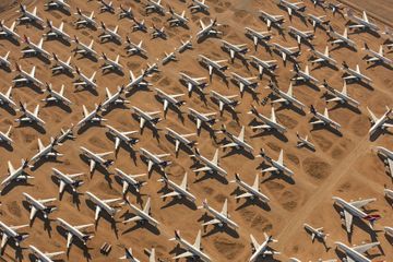 Aux Etats-Unis, des milliers d'avions cloués au sol à cause du coronavirus