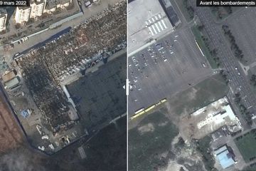 AVANT/APRES : les images de Marioupol dévastée par les bombardements