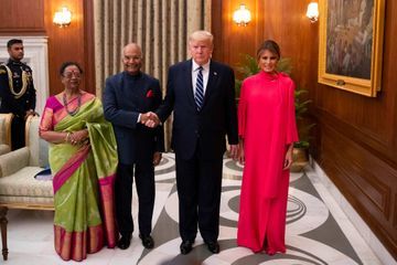 Banquet présidentiel pour Donald et Melania Trump à New Delhi