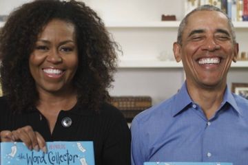 Barack et Michelle Obama lisent un livre pour enfants pour 