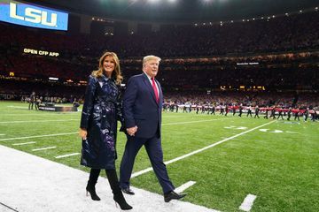 Donald et Melania Trump à la Nouvelle-Orléans pour un match de foot américain