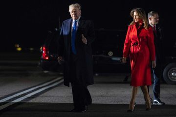 Donald et Melania Trump arrivent à Londres pour le sommet de l'Otan