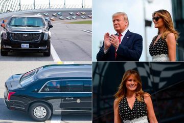 Donald et Melania Trump donnent (presque) le coup d'envoi du Daytona 500