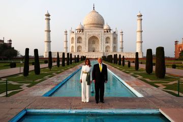 Donald et Melania Trump, séance photo au Taj Mahal