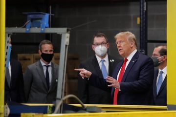 Donald Trump se rend en Pennsylvanie et refuse toujours de porter un masque