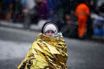 En images : avec les réfugiés ukrainiens en Pologne, dans le froid et l'angoisse