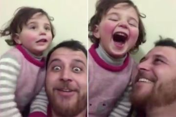 En Syrie, un père invente un jeu pour que sa fille affronte sa peur des bombardements par le rire