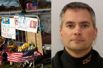 L'hommage à Brian Sicknick, officier tué lors des émeutes du Capitole