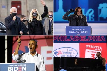Lady Gaga, Barack Obama, John Legend : la dernière journée de la campagne Biden-Harris en images