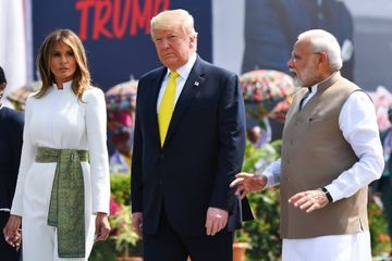 Meeting géant et supporters nombreux, accueil chaleureux pour les Trump en Inde