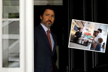 Première sortie pour Justin Trudeau et son fils Hadrien