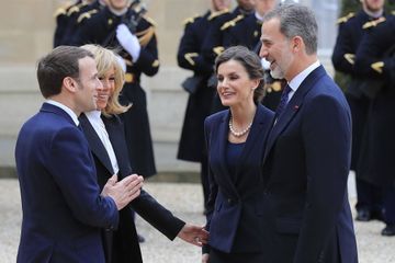 Emmanuel et Brigitte Macron déjeunent à l'Elysée avec Felipe et Letizia d'Espagne