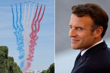 Emmanuel Macron, pilote d'un jour d'un alpha jet de la Patrouille de France