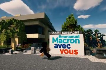 Emmanuel Macron s'invite dans le jeu vidéo Minecraft