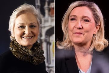 Marie-Caroline et Marine Le Pen, ensemble en campagne à Calais le 11 mars