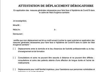 Couvre-feu : voici l'attestation dérogatoire à remplir