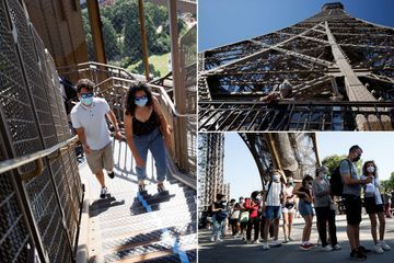 En images : La Tour Eiffel retrouve ses visiteurs, après trois mois de fermeture