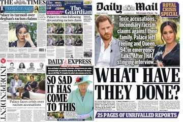 La presse anglaise en émoi après l'interview de Meghan et Harry