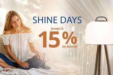 Pendant les soldes profitez de belles réductions avec les Shine Days Luminaire.fr