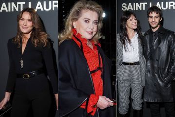 Catherine Deneuve, Carla Bruni et Charlotte Gainsbourg, élégantes pour Saint Laurent
