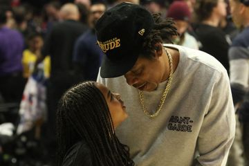 Jay-Z et Blue Ivy, père et fille complices lors d'un match des Lakers