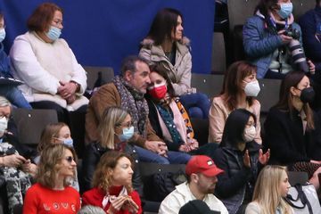 Jean Dujardin et Nathalie Péchalat, spectateurs complices aux Mondiaux de patinage