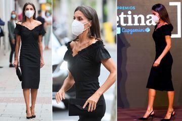 Letizia a fait sa rentrée dans une ravissante petite robe noire en bambou bio