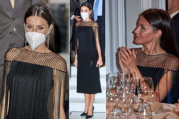 Royal Style - Letizia glamour dans sa robe à franges pour le Prix de journalisme Francisco Cerecedo