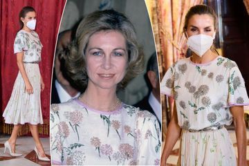 Royal Style - Letizia recycle une robe de sa belle-mère pour déjeuner avec le président chilien