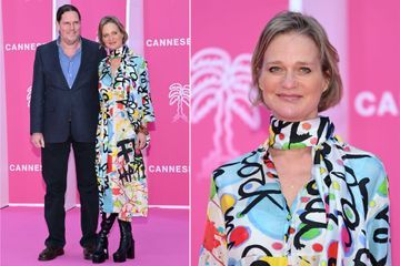 La princesse Delphine radieuse sur le «pink carpet» à Cannes