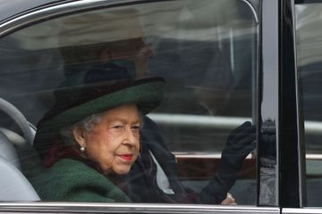 La reine Elizabeth II présente pour la cérémonie en l'honneur du prince Philip