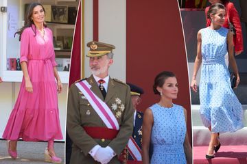 Letizia estivale en robe gitane, en rose à Madrid comme en bleu à Huesca