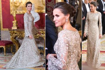 Royal style - Letizia, sublime pour le dîner d'Etat en l'honneur de l'émir du Qatar et sa première épouse
