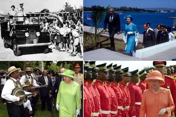 Quand la reine Elizabeth II était en visite en Jamaïque