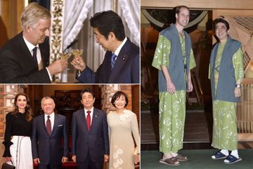 Quand rois, reines, princes et princesses côtoyaient Shinzo Abe