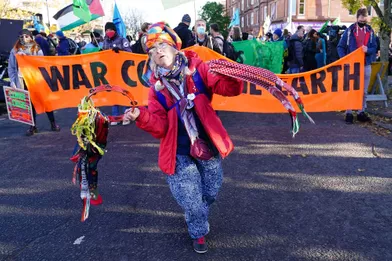 Des activistes d'Extinction Rebellion, à Glasgow, le 3 novembre 2021.