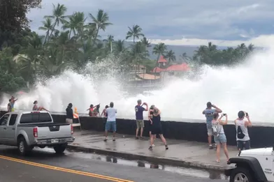 De forte pluies se sont abattues jeudi sur Hilo, à Hawaï.