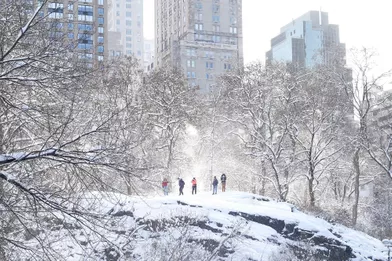 New York sous la neige, le 8 janvier 2022.