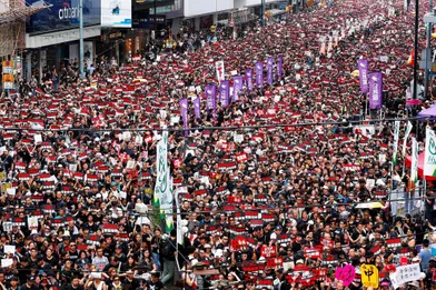 Manifestation à Hong Kong, le 16 juin 2019.