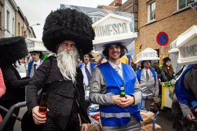 Carnaval d'Alost, en Belgique, le 23 février 2020.