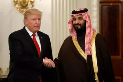 Donald Trump etle prince Mohammed ben Salmane, en mars 2017.