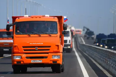 Vladimir Poutine a inauguré le pont de Crimée, le 15 mai 2018.