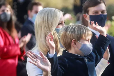 Ivanka Trump et son fils Theodoreà la Maison-Blanche, le 24 novembre 2020.