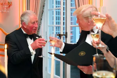 Le prince Charles et Donald Trump mardi soir à Winfield House.