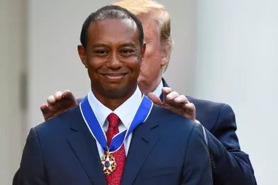 Tiger Woods et Donald Trump à la Maison-Blanche, le 6 mai 2019.