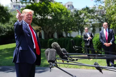 Donald Trump quittant la Maison-Blanche, le 26 juin 2019.